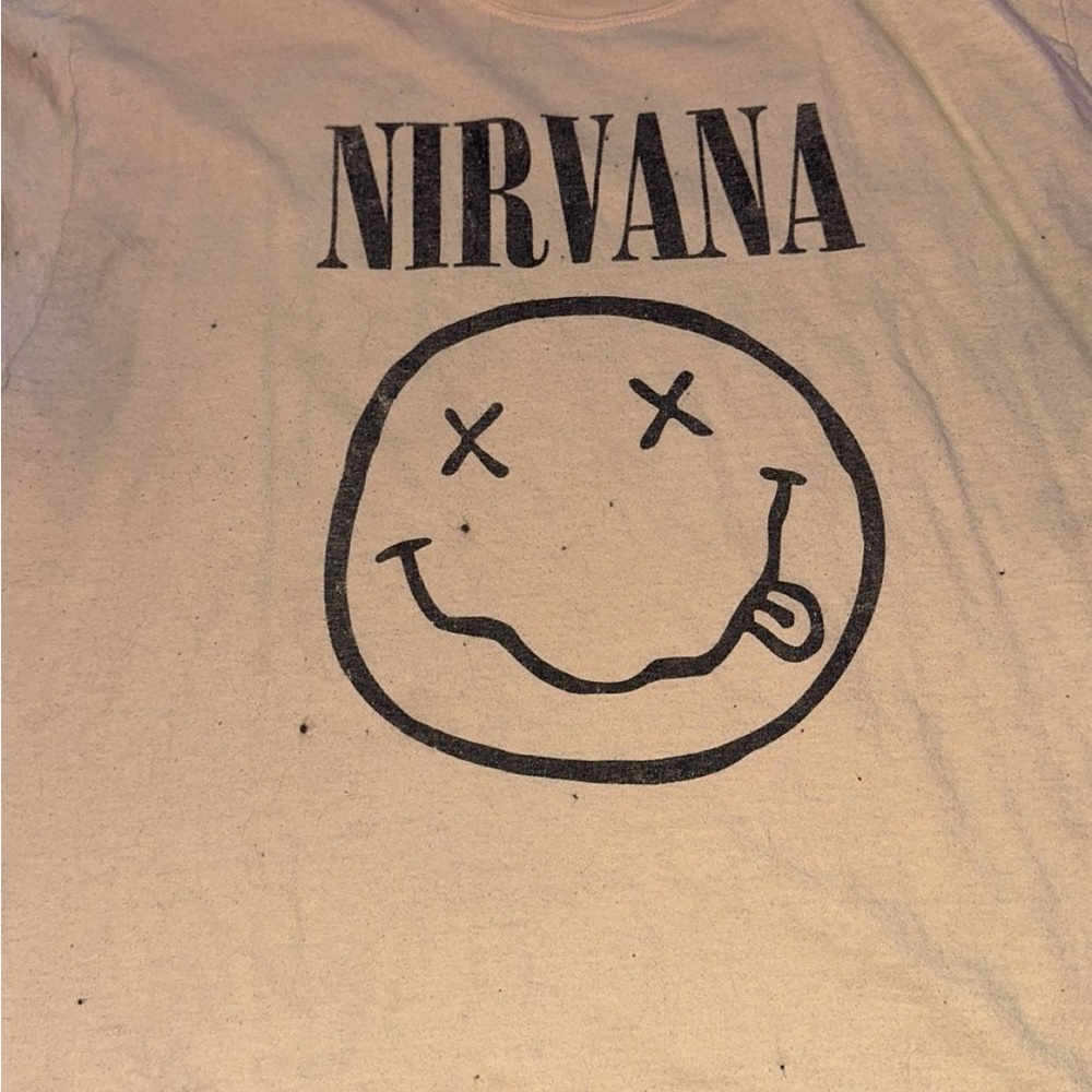 Nirvana Graphic Tee in Cream/yellow